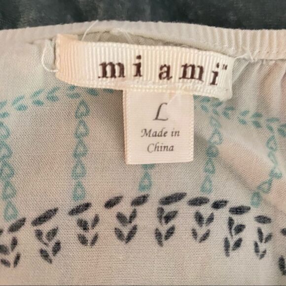 Miami Boho Cami Camisole White Black Turquoise L - Picture 4 of 6